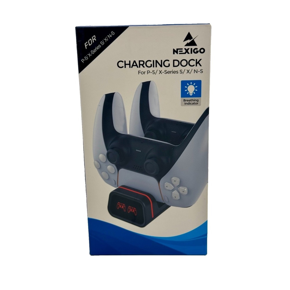 NexiGo Dual Controller Charging Dock for PS5 Xbox Series X/S Switch Pro NEW